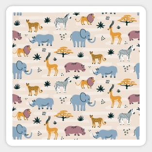 African animals pattern Sticker